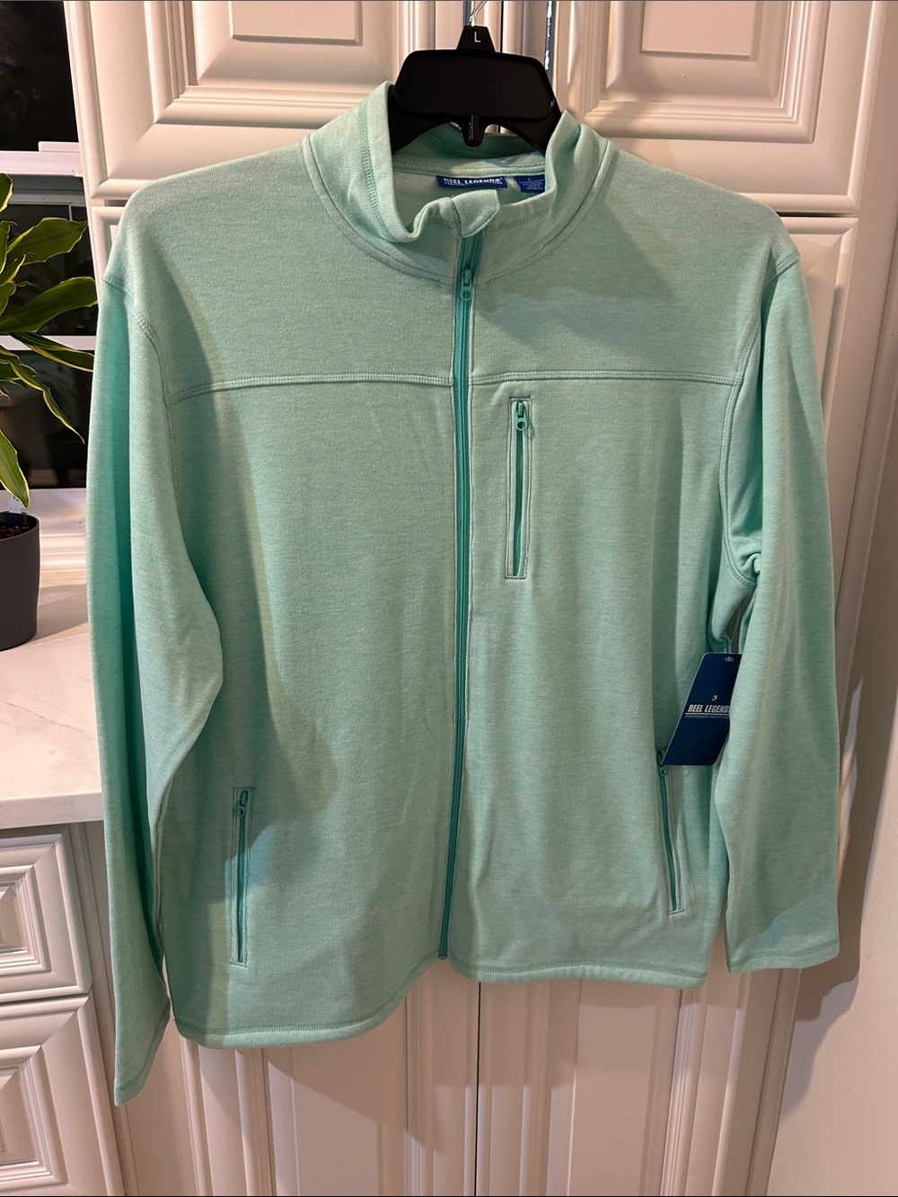Reel Legends Men's Utility Jacket in Mint Green